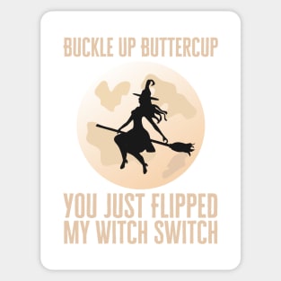 Buckle Up Buttercup You Just Flipped My Witch Switch Sticker